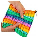 Big Size Push Pop 100 Bubbles Fidget Toy, Stress Reliever Silicone Sensory Toy for Autistic Kids Anxiety Adults missing key fob