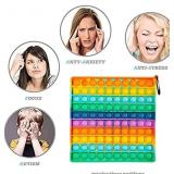 Big Size Push Pop 100 Bubbles Fidget Toy, Stress Reliever Silicone Sensory Toy for Autistic Kids Anxiety Adults missing key fob