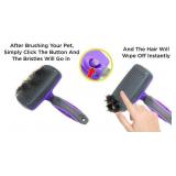 Self-Cleaning Dog & Cat Slicker Brush purple