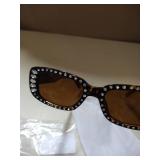 Ladies rhinestone rimmed tortoise shell sunglasses