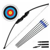 DOSTYLE Archery Takedown straight Bow and Arrow Set Hunting Bow Kit for Outdoor