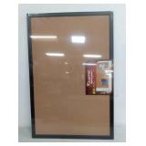 Quartet Cork Bulletin Board 24 x 36 Black Wood Finish Frame