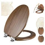 Angel Shield Toilet Seat Molded Wood with Quiet Close