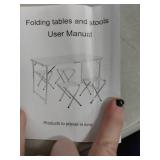 labworkauto 4FT Blue Foldable Portable Table Aluminum