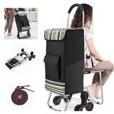 Klvied Folding Shopping Cart for Groceries