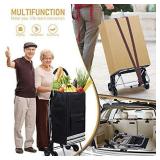 Klvied Folding Shopping Cart for Groceries