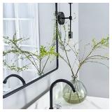 TEHOME 27 x 35 inch Farmhouse Large Black Metal Framed Pivot Rectangle Bathroom Mirror