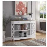 Convenience Concepts Oxford 1 Drawer Console Table, Driftwood/White