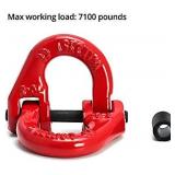 QWORK 4Pcs Red Painted G80 Alloy Steel Connecting Link