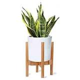 X-cosrack Adjustable Plant Stand Mid Century Wood