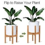 X-cosrack Adjustable Plant Stand Mid Century Wood