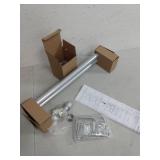 knobelite (1 Pack)1-Inch Diameter Single Window Treatment Curtain Rod, Crystal Finial Home Curtain Rods,22-inch to 42-inch Adjustable, Satin Nickel Single Drapery Rod