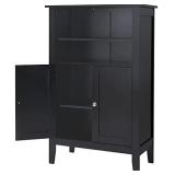IWELL Black Bathroom Cabinet