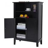 IWELL Black Bathroom Cabinet