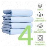 Washable Underpads, Pack Of 4 Large Bed Pads, 34" X 36", For Use As(4pack 34x36)