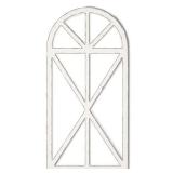 Barnyard Designs Rustic Wood Window Frame Wall Decor, Decorative Wooden Cathedral Arch, Farmhouse Wall Art Home Decoration, Distressed White Finish, 31.5â x 15.75â x 1â