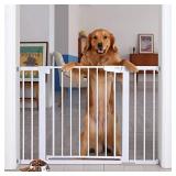Cumbor 46â Auto Close Safety Baby Gate, Extra Tall and Wide Child Gate, Easy Walk Thru Durability Dog Gate for The House, Stairs, Doorways