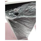 Set of 2 White Framed Body Mirrors, Unknown Make, 48"Ã14"