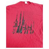 American Flag Gun Shirt, XL