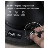 Gooseneck Kettle Temperature Control, Pour Over Electric Kettle for Coffee and Tea, 100% Stainless Steel Inner, 1200W Rapid Heating, 0.8L, Built-in Stopwatch.