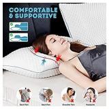 Shredded Memory Foam Pillows, Bed Pillows for Sleeping 2 Pack Queen Size 20 x 30 Inches, Luxury Hotel Cooling Gel Foam Pillows Set of 2, Adjustable Loft Pillow for Side and Back Sleepers