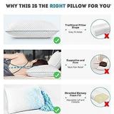 Shredded Memory Foam Pillows, Bed Pillows for Sleeping 2 Pack Queen Size 20 x 30 Inches, Luxury Hotel Cooling Gel Foam Pillows Set of 2, Adjustable Loft Pillow for Side and Back Sleepers
