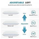 Shredded Memory Foam Pillows, Bed Pillows for Sleeping 2 Pack Queen Size 20 x 30 Inches, Luxury Hotel Cooling Gel Foam Pillows Set of 2, Adjustable Loft Pillow for Side and Back Sleepers