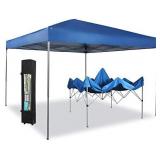 PHI VILLA 10 x 10ft Portable Pop Up Canopy Event Tent Party Tent, 100 Sq. Ft of Shade (Blue)