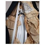 LAZZO 10x10ft Pop up Canopy Tent, Portable Commercial Outdoor Canopy Shelter with Carry Bag, 4 Removable Sidewall Contain Mesh Wall, 4 Weight Bags Without Sand, 8Stakes&4Ropes, Beige