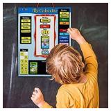 ZazzyKid Magnetic Calendar & Weather Set for Kids: Children