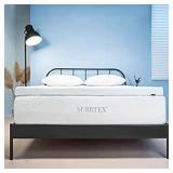 subrtex 4 Inch Gel-Infused Memory Foam Bed Mattress Topper High Density Cooling Pad Removable Fitted Bamboo Cover Ventilated Design- Full