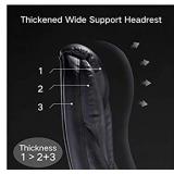 Hbada Ergonomic Desk Chair Executive Office Chair PU Leather Swivel Desk Chairs,Adjustable Height High-Back Reclining Chair with Padded Armrest and Footrest, Black