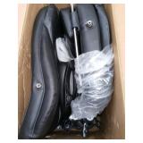 Hbada Ergonomic Desk Chair Executive Office Chair PU Leather Swivel Desk Chairs,Adjustable Height High-Back Reclining Chair with Padded Armrest and Footrest, Black