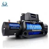 REINDEER New 12V Winch 9500 lb Load Capacity Electric Winch Synthetic Rope with Hawse Fairlead Waterproof IP67 with Wireless Remotes