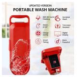 Portable Washing Machine for Bucket Small 2 Ways Rotation Digital Timing Travel Household Electric Mini Cleaning Device