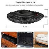 TAEERY 48" Foldable Fitness Trampolines, Rebound Recreational Exercise Trampoline with 4 Levels Height Adjustable Foam Handrail for Kids and Adults Indoor&Outdoor, Max Load 440lbs