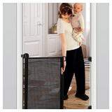 Cosagon Retractable Baby Gate,Extra Wide Safety Gate,35"Tall,Extends to 71"Wide,Mesh Pet Dog Gate for Stairs,Doorways,Hallways,Indoor/Outdoor (Black)
