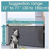 Cosagon Retractable Baby Gate,Extra Wide Safety Gate,35"Tall,Extends to 71"Wide,Mesh Pet Dog Gate for Stairs,Doorways,Hallways,Indoor/Outdoor (Black)