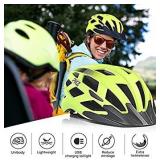 PHZ. Adult Bike Helmet Bicycle Helmet with Light for Men Women Mountain Road Skateboard with Extra Replacement Detachable Visor & Inner Pads Safety Certified