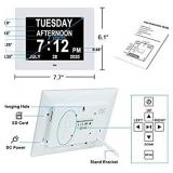 Digital Calendar Day Clock,Extra Large Display with Battery Backup & 8 Alarms for Dementia,Alzheimer, Memory Loss,Vision Impaired,Senior/Elderly