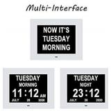 Digital Calendar Day Clock,Extra Large Display with Battery Backup & 8 Alarms for Dementia,Alzheimer, Memory Loss,Vision Impaired,Senior/Elderly