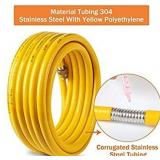 Best Brose 3/4" Tubing Pipe KIT 33ft,Corrugated Stainless Steel Tubing with 2 Male Fittings (33)