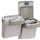 Elkay LZSTL8WSLP Enhanced ezH2O Bottle Filling Station, & Versatile Bi-Level ADA Cooler, Filtered Refrigerated, 39.50 x 19.00 x 36.75 inches, Light Gray, Bottom Only, Retails for $1529