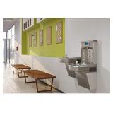 Elkay LZSTL8WSLP Enhanced ezH2O Bottle Filling Station, & Versatile Bi-Level ADA Cooler, Filtered Refrigerated, 39.50 x 19.00 x 36.75 inches, Light Gray, Bottom Only, Retails for $1529
