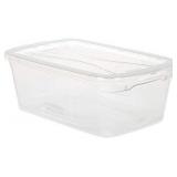 Rubbermaid Cleverstore Clear 6 Quart, Stackable Plastic Containers with Durable Snapping Lids, Visible Organization, Great for Holiday Decorations and Christmas Storage, 12-Pack