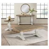 Martin Svensson Home Napa, End Table, White Stain and Reclaimed Natural