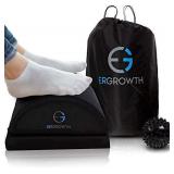 Ergonomic Foot Rest Under Desk Adjustable Height - Non-Slip Bottom, Travel Bag, Handle and Massage Ball with The Footrest for Desk by Ergrowth