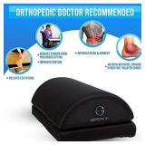 Ergonomic Foot Rest Under Desk Adjustable Height - Non-Slip Bottom, Travel Bag, Handle and Massage Ball with The Footrest for Desk by Ergrowth