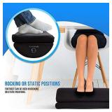 Ergonomic Foot Rest Under Desk Adjustable Height - Non-Slip Bottom, Travel Bag, Handle and Massage Ball with The Footrest for Desk by Ergrowth