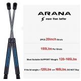 20 inch 150 Lbs (667 N) Gas Spring Shock Struts C16-17566 for Heavy-duty Floor Hatch Truck Tonneau Cover Camper RV Bed Large Outdoor Box Lid Trap Door (Suitable weight: 125-165 Pounds)